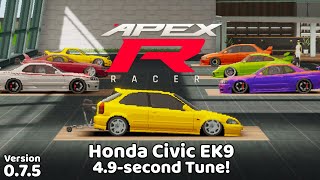 49 Seconds Honda Civic EK9 Tune  APEX Racer Version 075 BETA [upl. by Lekram]