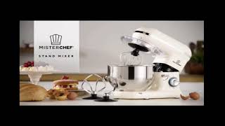 MisterChef Pro Food 1600W 55L Stand Mixer  Cream [upl. by Enileda]