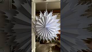 how to make christmas star with paper easy christmasdecor homedecor craft декордома short [upl. by Nissy]