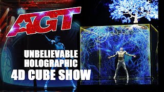 UNBELIEVABLE HOLOGRAPHIC 4D CUBE SHOW FREEDOM I Best Americas Got Talent performances Ukraine [upl. by Eniamirt]