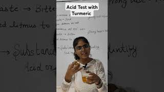 Acid Test with Turmeric Indicator acid base science phlevel [upl. by Enitsuj]