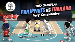 Philippines vs Thailand TRIO Gameplay VERY COMPETETIVE  SLAM DUNK MOBILE [upl. by Yaeger835]