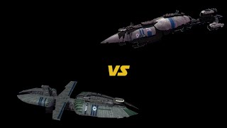 Munificent Star Frigate VS Recusant Light Destroyer Star Wars Empire at War Fall of the Republic [upl. by Adriana]