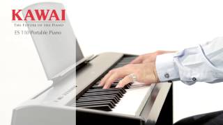 KAWAI ES110 Digital Piano DEMO  ENGLISH [upl. by Aivatco768]