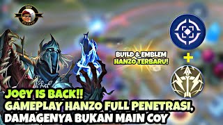 INI DIA BUILD amp EMBLEM HANZO TERBARU  GAMEPLAY HANZO FULL DAMAGE [upl. by Selwyn]