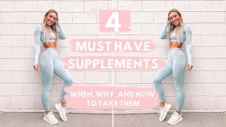 my four MUST HAVE supplements  what supplements i take why when and how  VEGAN options [upl. by Elocel692]