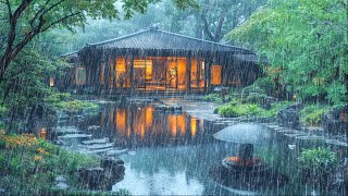 Drizzling Rain Outside the House  Soothing Sounds for Deep Sleep [upl. by Mortimer575]