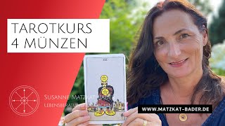 Tarotkarten lernen Die Bedeutung der Wochenkarte 4 Münzen in der Beziehung  Klammern und Lösungen [upl. by Ocsirf]