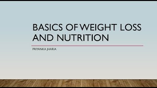 Basics of weight loss and nutrition [upl. by Barger]