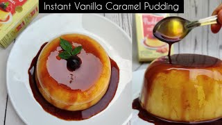 Instant Vanilla Caramel Pudding 🍮Recipe by Food Ka Jahan Weikfield Pudding Mix Caramel Review [upl. by Stormy901]