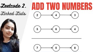 Leetcode 2 Add Two Numbers  Add digits of two linked lists and return their sum  Linked List [upl. by Llerrehc832]