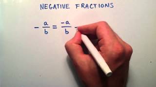 Negative Fractions  Intermediate Algebra  Lesson 5 [upl. by Keelby691]