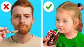 Absurdly Bad 5 Min Craft Parenting Life Hacks [upl. by Ecirtal]