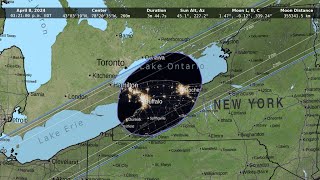 Path of totality for April 8 2024 eclipse [upl. by Banky245]