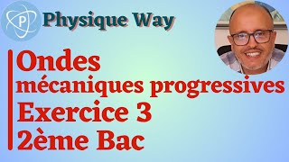 Ondes mécaniques progressives  Exercice 3  2ème Bac [upl. by Neesay844]