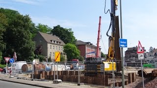 Spundwände Baustelle quotRoermonder Höfequot Mönchengladbach [upl. by Ynnatirb367]