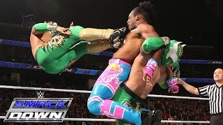 Lucha Dragons vs Kofi Kingston amp Xavier Woods of The New Day SmackDown Dec 17 2015 [upl. by Aowda825]