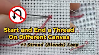 Anchor a Thread for Cross and Half Stitch Different Canvas [upl. by Durwood31]