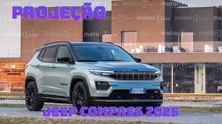 Projeção  Jeep Compass terá nova geração em 2025 e será elétrico [upl. by Lytton474]