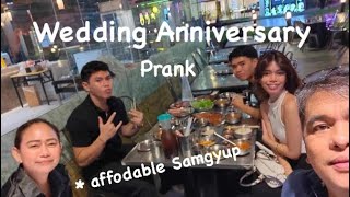 Wedding Anniversary Prank in Glorietta TOP of the GLO  affordable samgyup [upl. by Atila165]