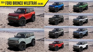 2024 Ford Bronco Wildtrak  All Color Paint Options  Images  AUTOBICS [upl. by Eluk]