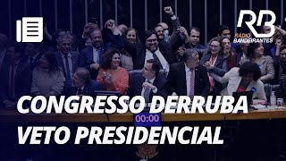 CONGRESSO derruba veto de LULA à desoneração da folha para 17 setores [upl. by Aisilef]