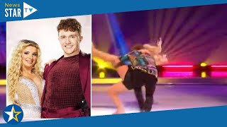 Dancing on Ice fans rage over Liberty Poole’s skating partner after fall ‘Took her out’ [upl. by Lizabeth792]