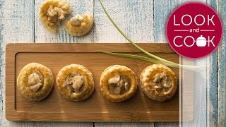 Chicken And Leeks Vol Au Vent Recipe  Look and Cook step by step recipes  How to cook [upl. by Thedrick]