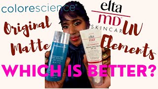 ARE THEY THE SAME  Colorescience MATTE Vs Elta MD UV Elements [upl. by Tarfe925]