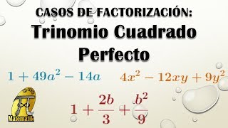 Trinomio cuadrado perfecto  Casos de Factorización  Parte 2 [upl. by Refinnaej]