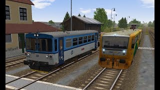 Microsoft Train Simulator  trať ČR 310  Os 23657 Mikulovice  Zlaté Hory [upl. by Eneres]