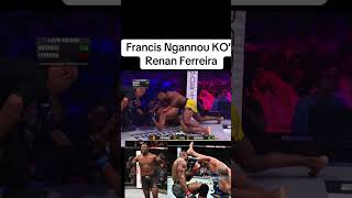 Francis Ngannou Triomphe Contre Renan Ferreira FrancisNgannou RenanFerreira CombatMMA [upl. by Amles]