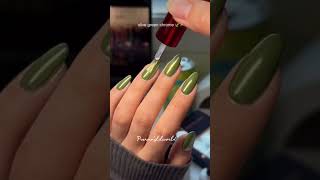 Olive🫒 Oasis Majestic Metallic November❄️ Nail Artistry🍂 Autumntime Nails🍁shortsvideoviral [upl. by Carrol]