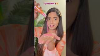 Trying PINK 🩷 LIP POWDER 💄🤯 ashortaday trending viral youtubeshorts shorts [upl. by Ahsitahs]