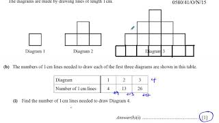 0580 41 O N 15 Q9 Number Patterns amp Sequences [upl. by Ainsworth]