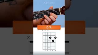 How to Play DA Chord on Guitar EASY slash chord for beginners Shorts [upl. by Gleason401]