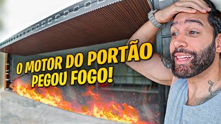 O MOTOR DO NOSSO PORTÃO GIGANTE PEGOU FOGO 😱 [upl. by Adnaloj248]