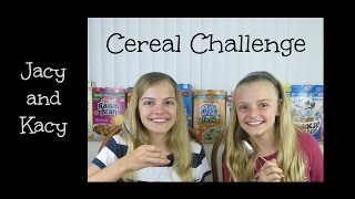 Cereal Challenge  Jacy and Kacy [upl. by Rees435]