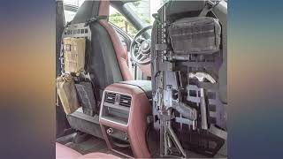 HEMSK DAYS Car Back Seat Organizer molle Panel Rigid seat Back Gun Rack Tactical review [upl. by Yelserp314]