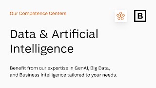 Data amp Artificial Intelligence – Billenniums Competence Center [upl. by Idelson]