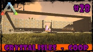 ARK CRYSTAL ISLES COOP 28INICIANDO A CONSTRUÇÃO DA NOVA BASEGAMEPLAYHOST SOLO [upl. by Anayit508]