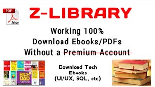 How to Download EbooksPDF from ZLibrary for Free Without a Premium Account  Download Tech Books [upl. by Assilam]