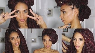 7 Easy Marley Twists and Box Braids Styles in 5 minutes  NiaKnows [upl. by Ahern]