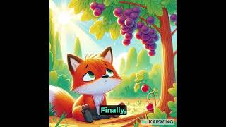 🦊The Hungry Fox amp The Grapes 🍇 story for kids  Colorful Kids [upl. by Ecnahc162]