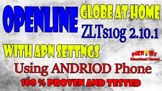 How to Openline GlobeAtHome Prepaid Wifi Version 2101 with APN Settings using Android Phone [upl. by Longfellow471]