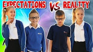 School Morning Routine EXPECTATIONS vs REALITY [upl. by Nnylorac]