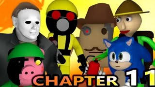 PIGGY VS BALDI amp SONIC chapter 11 roblox game horror animation [upl. by Nolyak]