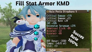 Toram Online Fill Stat Armor KMD Succes Rate 100  Aris Chanel [upl. by Benioff]