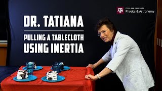 Pull a Tablecloth Using Inertia and Physics [upl. by Cofsky]