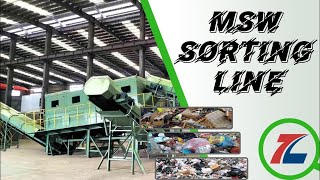 Garbage sorting plant machine  How MSW recycling actually works [upl. by Walston]